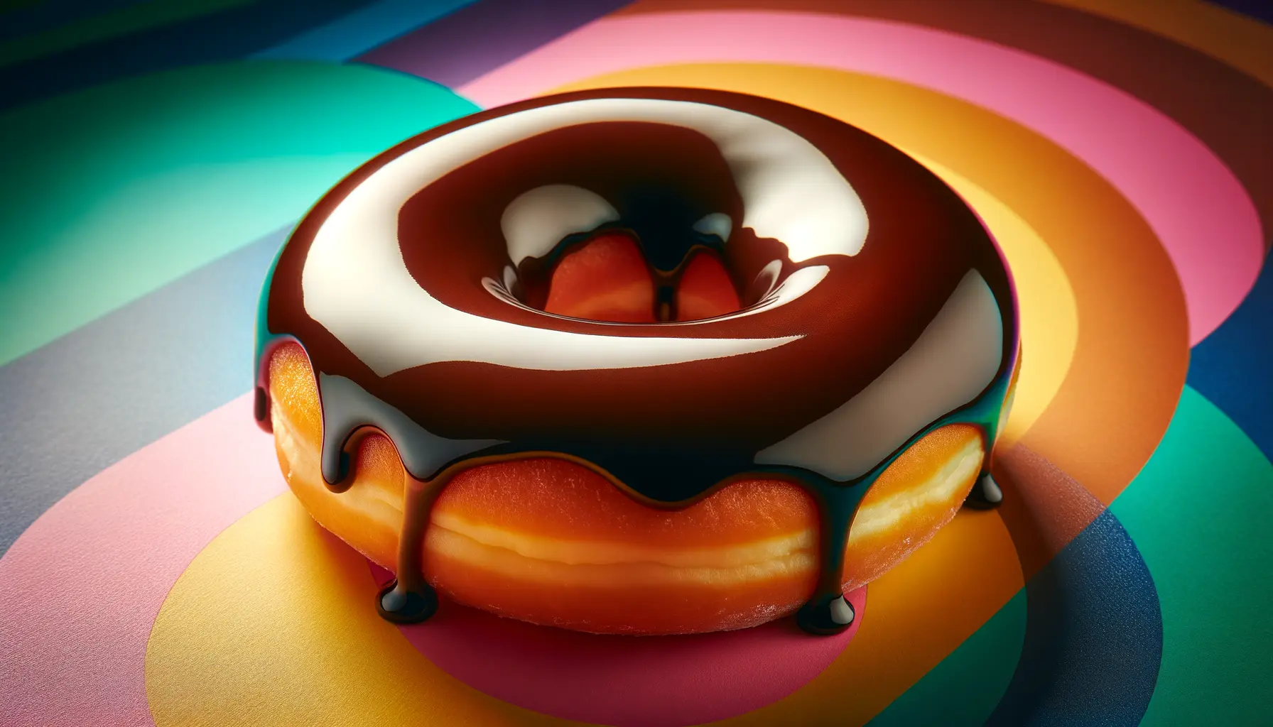 Amerikanische Donuts mit Schokoladenglasur nahaufnahme