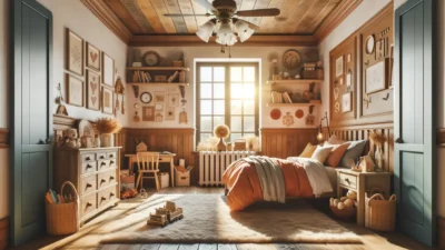 Amerikanische Kinderzimmer mit Landhausmöbeln und gemütlichem Design