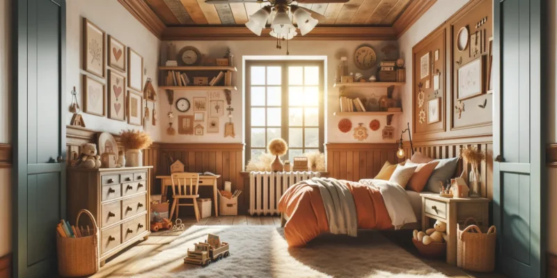 Amerikanische Kinderzimmer mit Landhausmöbeln und gemütlichem Design