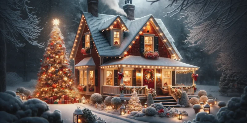 Amerikanische Weihnachtslieder festliche Stimmung Cottage Haus 2025