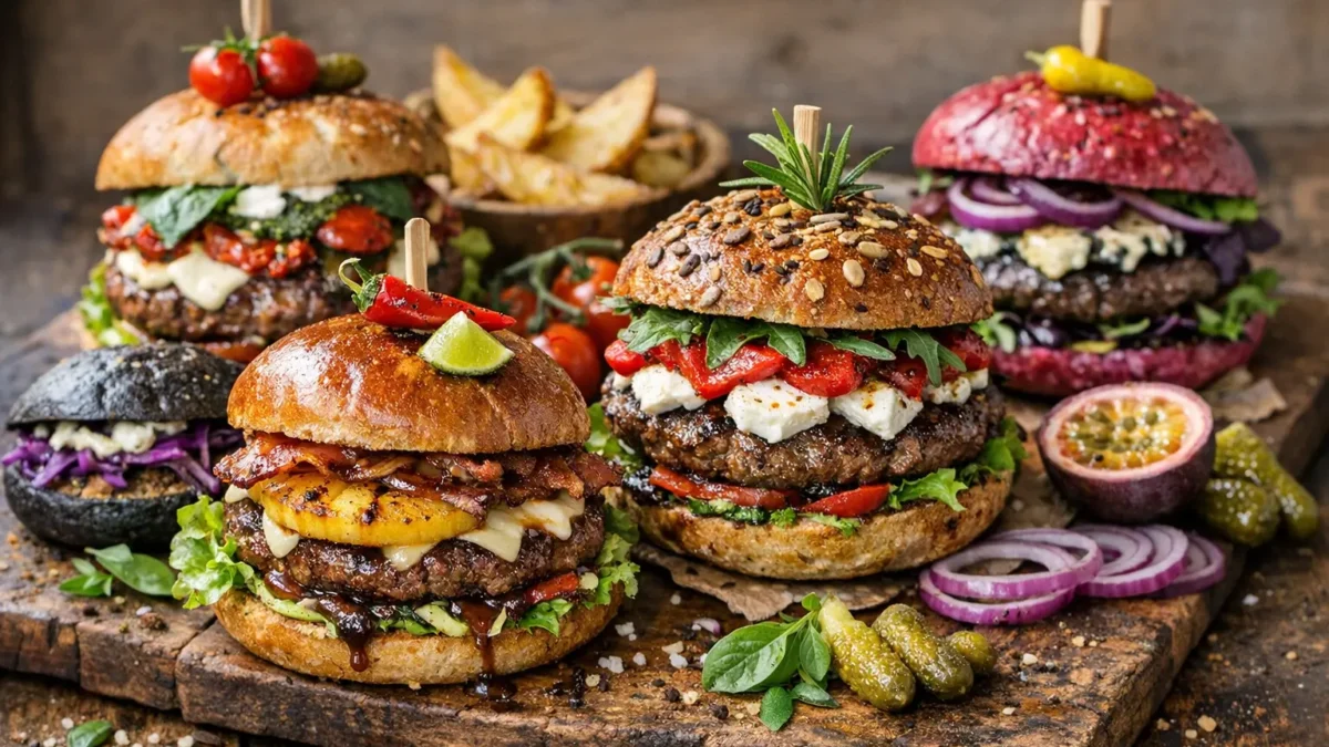 Ausgefallene Burger Ideen mit kreativen Zutaten und selbstgemachten Buns