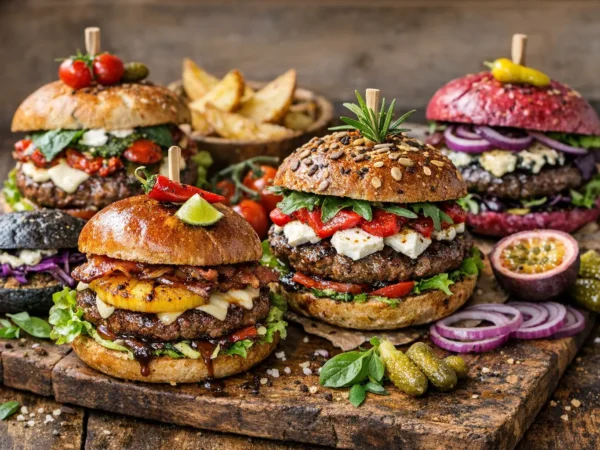 Ausgefallene Burger Ideen mit kreativen Zutaten und selbstgemachten Buns
