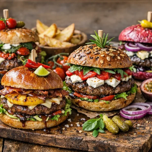 Ausgefallene Burger Ideen mit kreativen Zutaten und selbstgemachten Buns
