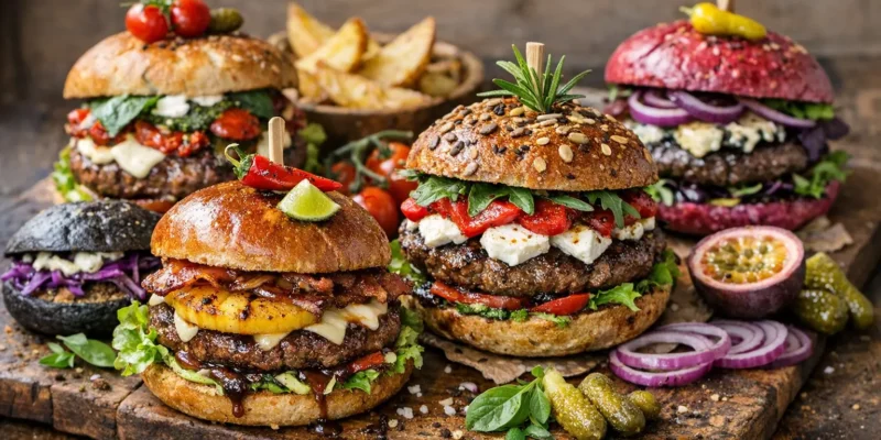 Ausgefallene Burger Ideen mit kreativen Zutaten und selbstgemachten Buns
