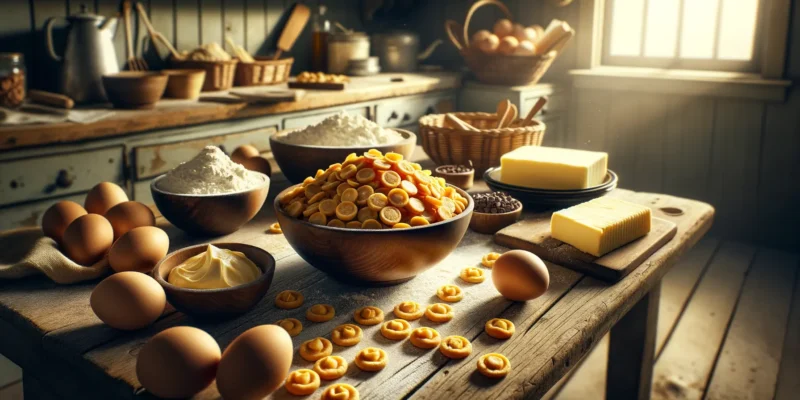 Butterscotch Chips mit Backzutaten für amerikanische Küche