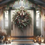 Mistelzweig Brauch festlich dekoriert im modernen Cottage-Stil