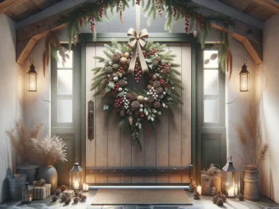 Mistelzweig Brauch festlich dekoriert im modernen Cottage-Stil