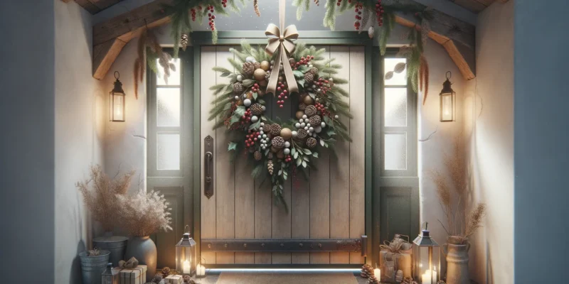 Mistelzweig Brauch festlich dekoriert im modernen Cottage-Stil