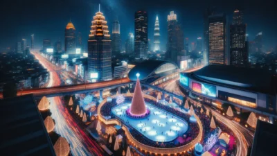 Schlittschuhlaufen Rockefeller Center winterliche Szenerie New York