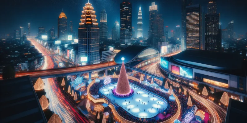 Schlittschuhlaufen Rockefeller Center winterliche Szenerie New York