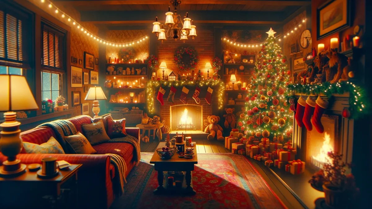 Weihnachtsfilme aus Amerika festliche Filmszene mit Familie und Dekoration