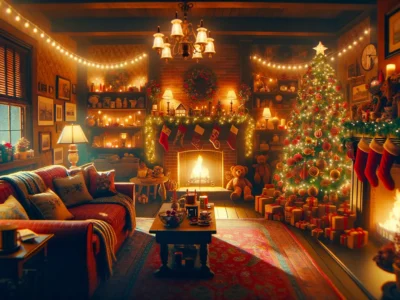 Weihnachtsfilme aus Amerika festliche Filmszene mit Familie und Dekoration