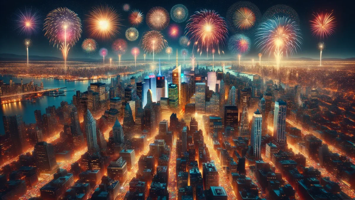 silvester in amerika spektakuläres feuerwerk new york city