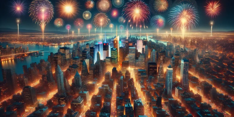 silvester in amerika spektakuläres feuerwerk new york city